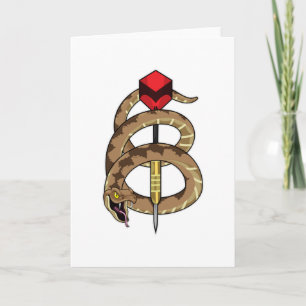 Cartão Cobra em Darts com Dardo