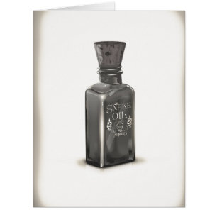 Cartão Cobra Oil "Cure All Ailments" Garrafa poster engra