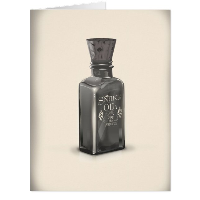 Cartão Cobra Oil "Cure All Ailments" Garrafa poster engra (Frente)