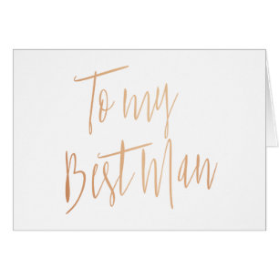 Cartão Cobre Chic Moderno para o meu melhor homem