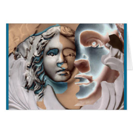 Cartão Cobre do azul da cara da urna