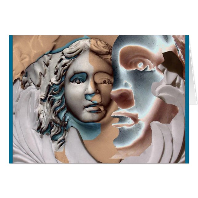 Cartão Cobre do azul da cara da urna (Frente Horizontal)