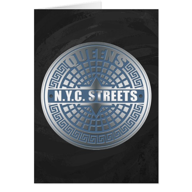 Cartão Cobrir da Manhole Queens (Frente)