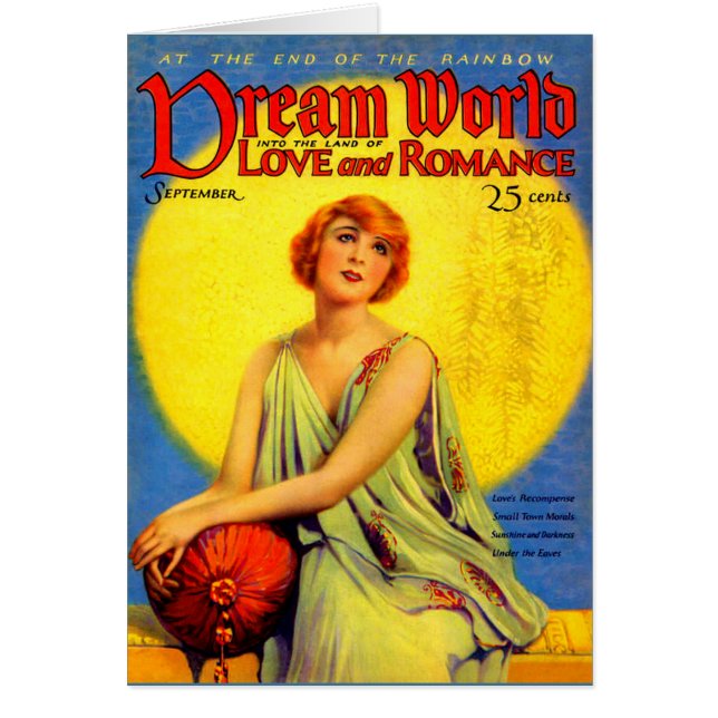 Cartão cobrir da revista 1920 Dream World (Frente)