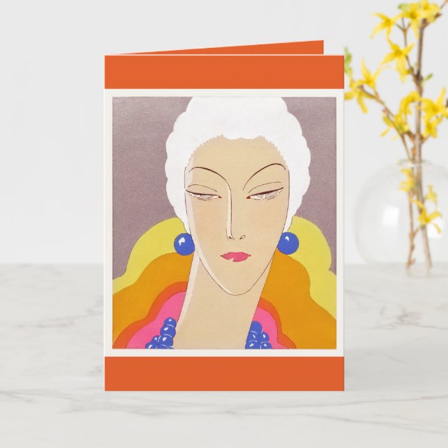 Cartão Cobrir da revista de moda Art-Goût-Beauté (Flor Amarela)