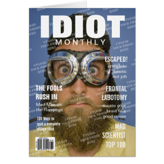 Cartão Cobrir Idiot Personalizado de Revista