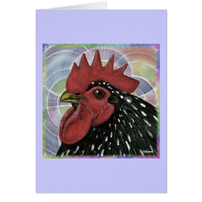 Cartão Cochin: Cabeça de Galo Decorativa (Frente)