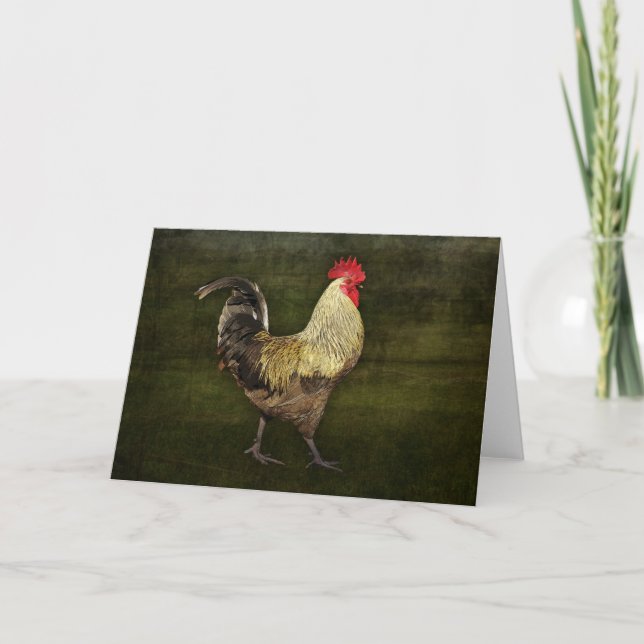 Cartão Cock-A-Doodle-Doo Greeting Card (Frente)