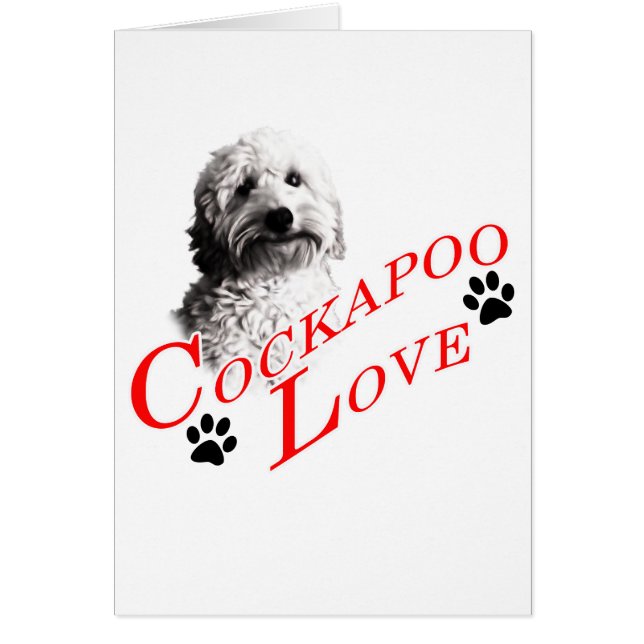 Cartão Cockapoo Love (Frente)