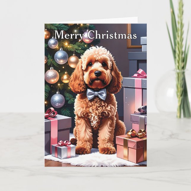 Cartão Cockapoo Natal (Frente)