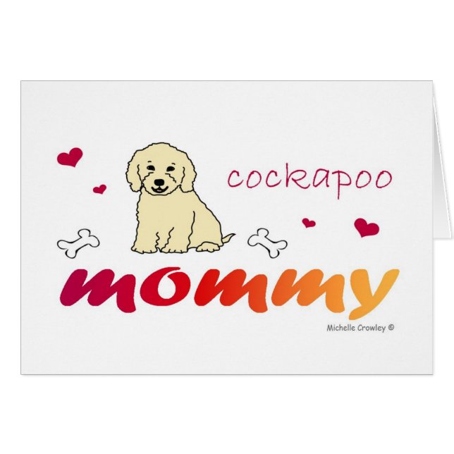 Cartão CockapooCrmMamã (Frente Horizontal)