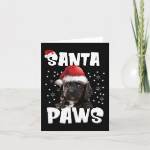 Cartão Cockapos de Natal Diversão Cão-de-Árvore de Lua de