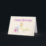 Cartão Cockatiel Birthday Card Funny Happy Bird Day Card<br><div class="desc">Cute and funny birthday card for cockatiel lovers! From silly jokes to serious romantic statements, MiKa Art Zazzle shop has something for everyone. Canadiana, Japanese gifts, jewelry, cases for electronic devices, fun buttons, mug cups, ornaments, cards and posters….. Please take some time and look around. You may even find something...</div>