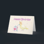 Cartão Cockatiel Birthday Card Funny Happy Bird Day Card<br><div class="desc">Cute and funny birthday card for cockatiel lovers! From silly jokes to serious romantic statements, MiKa Art Zazzle shop has something for everyone. Canadiana, Japanese gifts, jewelry, cases for electronic devices, fun buttons, mug cups, ornaments, cards and posters….. Please take some time and look around. You may even find something...</div>
