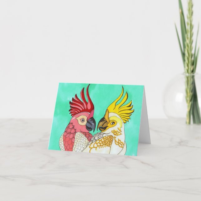 Cartão Cockatoos! (Frente)
