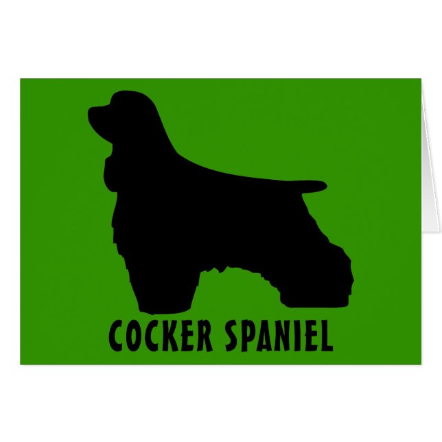 Cartão Cocker Spaniel (Frente Horizontal)