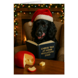 Cartão Cocker spaniel 'Cheese Tax' Christmas card