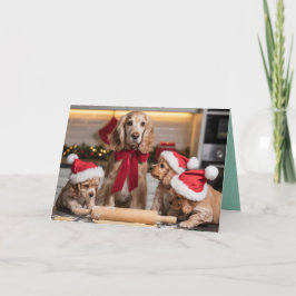 Cartão Cocker Spaniel Christmas Cookie Card