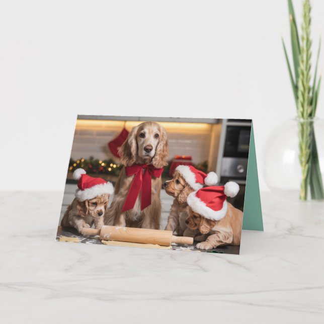 Cartão Cocker Spaniel Christmas Cookie Card (Frente)