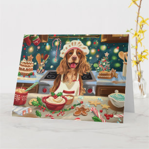 Cartão Cocker Spaniel Confeitaria de Feriado: Natal Festi