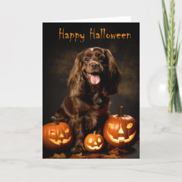 Cartão Cocker Spaniel Halloween