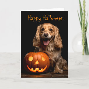 Cartão Cocker Spaniel Halloween
