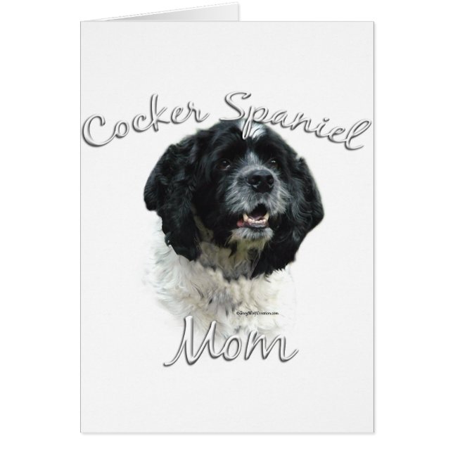 Cartão Cocker Spaniel Mãe 2 (Frente)