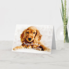 Cartão Cocker Spaniel Puppy Happy Birthday Greeting Card