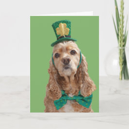 Cartão Cocker Spaniel St. Patrick's Day Greeting Card