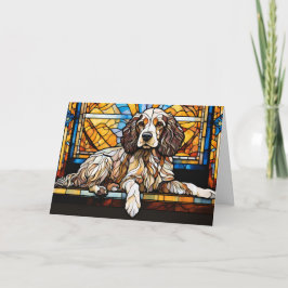 Cartão Cocker Spaniel Stainel Glas