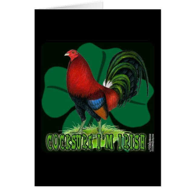 Cartão Cocksure, eu também sou irlandês! (Frente)