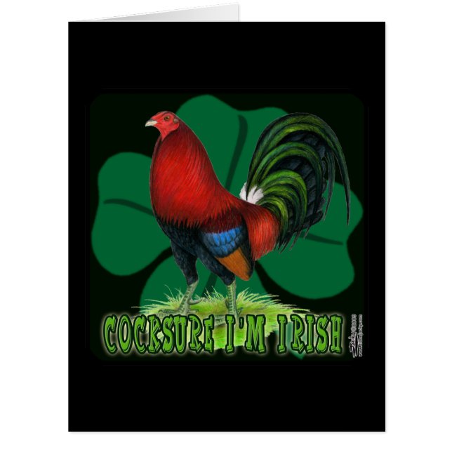 Cartão Cocksure, eu também sou irlandês! (Frente)