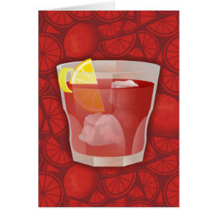 Cartão cocktail americano