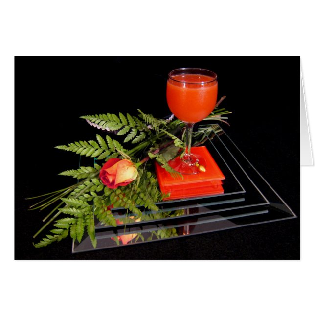 Cartão Cocktail do Belle do casamento (Frente Horizontal)