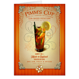 Cartão Cocktail do copo de Pimm da coleção de NOLA
