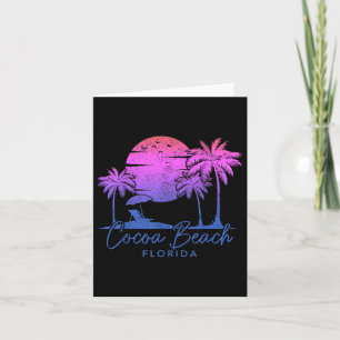 Cartão Cocoa Beach Florida Fl Surf Vintage Sunset Surfer