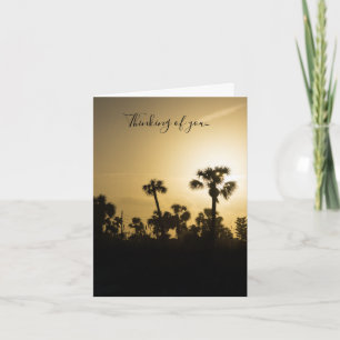 Cartão Cocoa Palm Silhouette Thinking Of You Card