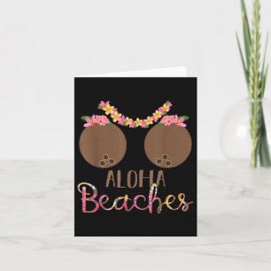 Cartão Coconut Bra Flower S Hawaii Aloha Beaches Engraçad