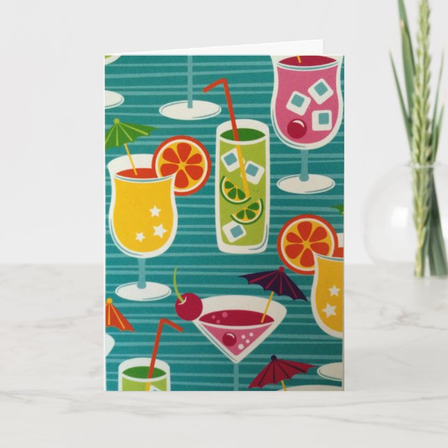 CARTÃO COCTAILS GALOUR DIZENDO FELIZ CELEBRAÇÃO DE ANIVER (Frente)