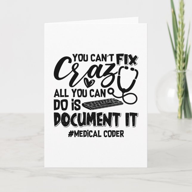 Cartão Codificador médico de codificação ICD Você não con (Frente)