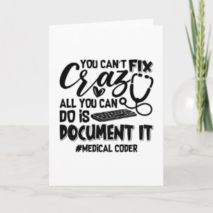 Cartão Codificador médico de codificação ICD Você não con