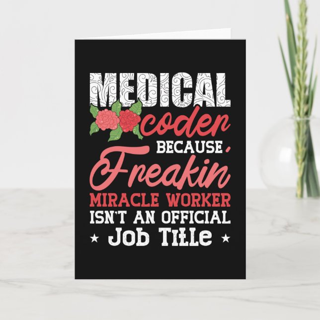 Cartão Codificador médico porque a codificação ICD do Ass (Frente)