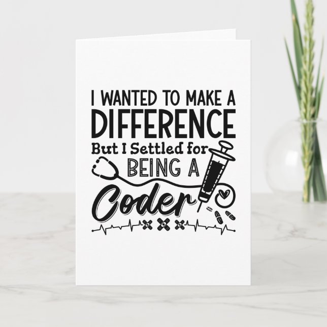 Cartão Codificador médico sendo um programador ICD Codifi (Frente)