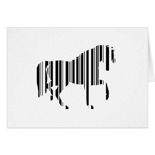 Cartão CÓDIGO DE BARRAS DE CAVALO Design de Padrão de Cód (Frente Horizontal)