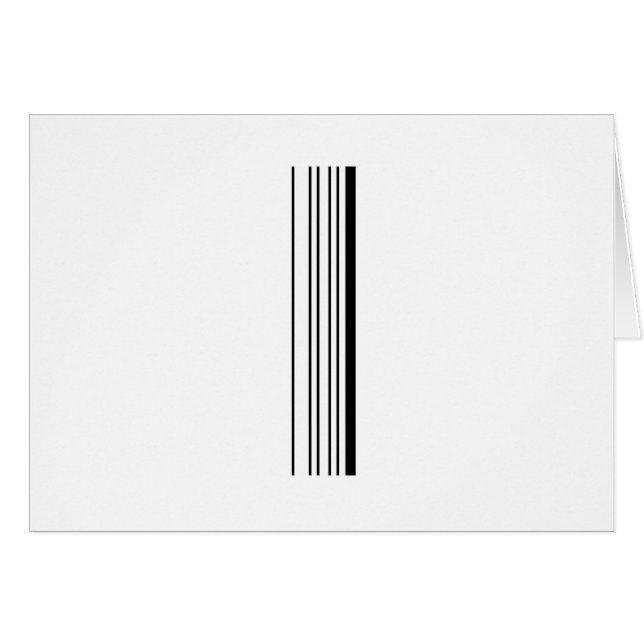 Cartão CÓDIGO DE BARRAS LETRA I Primeiro Padrão de Código (Frente Horizontal)