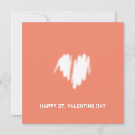 Cartão Código QR do Coração Branco Moderno Monocromático 