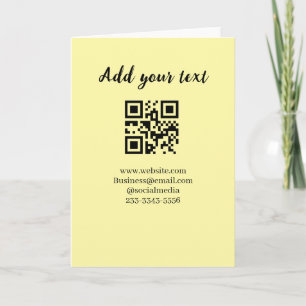 Cartão código QR personalizado simples adicione o texto d