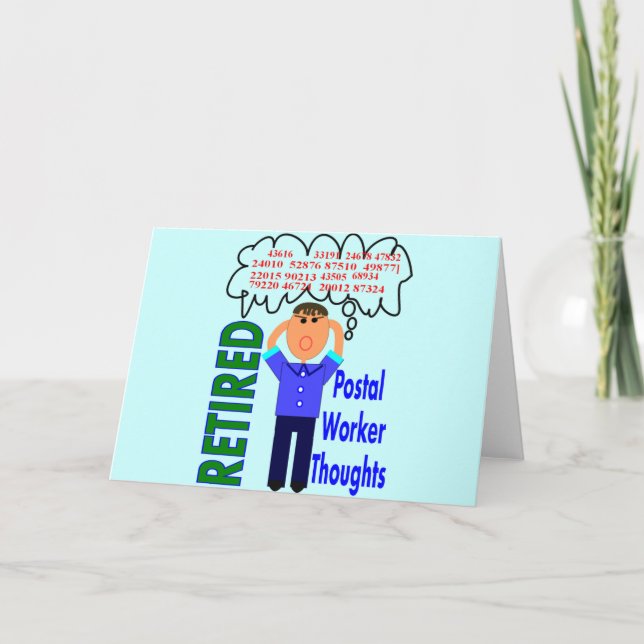 Cartão Códigos Zip engraçados do trabalhador postal apose (Frente)