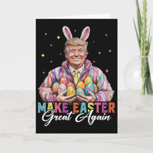 Cartão Coelhinho engraçado do Trump faz a Páscoa grande n