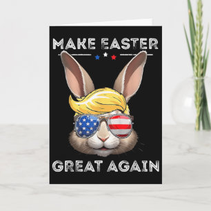 Cartão Coelhinho engraçado do Trump faz a Páscoa grande n